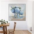 Picture of Blue Hydrangea _GroupedProduct_Square_Canvas_Framed_