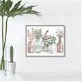 Picture of Bottled Plants I _GroupedProduct_Rectangle_Landscape_Canvas_Framed_