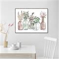 Picture of Bottled Plants I _GroupedProduct_Rectangle_Landscape_Canvas_Framed_