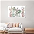 Picture of Bottled Plants I _GroupedProduct_Rectangle_Landscape_Canvas_Framed_