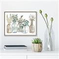 Picture of Bottled Plants Neutral I  _GroupedProduct_Rectangle_Landscape_Canvas_Framed_