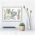 Picture of Bottled Plants Neutral I  _GroupedProduct_Rectangle_Landscape_Canvas_Framed_