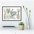 Picture of Bottled Plants Neutral I  _GroupedProduct_Rectangle_Landscape_Canvas_Framed_