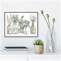 Picture of Bottled Plants Neutral I  _GroupedProduct_Rectangle_Landscape_Canvas_Framed_