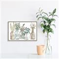 Picture of Bottled Plants Neutral I  _GroupedProduct_Rectangle_Landscape_Canvas_Framed_