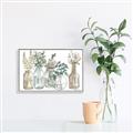 Picture of Bottled Plants Neutral I  _GroupedProduct_Rectangle_Landscape_Canvas_Framed_