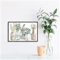 Picture of Bottled Plants Neutral I  _GroupedProduct_Rectangle_Landscape_Canvas_Framed_
