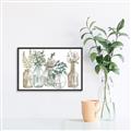 Picture of Bottled Plants Neutral I  _GroupedProduct_Rectangle_Landscape_Canvas_Framed_