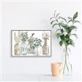 Picture of Bottled Plants Neutral I  _GroupedProduct_Rectangle_Landscape_Canvas_Framed_