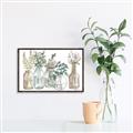 Picture of Bottled Plants Neutral I  _GroupedProduct_Rectangle_Landscape_Canvas_Framed_