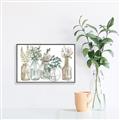 Picture of Bottled Plants Neutral I  _GroupedProduct_Rectangle_Landscape_Canvas_Framed_