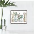 Picture of Bottled Plants Neutral I  _GroupedProduct_Rectangle_Landscape_Canvas_Framed_