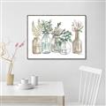 Picture of Bottled Plants Neutral I  _GroupedProduct_Rectangle_Landscape_Canvas_Framed_