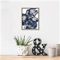 Picture of White fower on blue bkg _GroupedProduct_Rectangle_Portrait_Canvas_Framed_