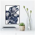Picture of White fower on blue bkg _GroupedProduct_Rectangle_Portrait_Canvas_Framed_
