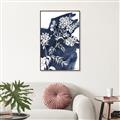 Picture of White fower on blue bkg _GroupedProduct_Rectangle_Portrait_Canvas_Framed_