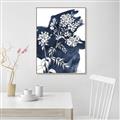 Picture of White fower on blue bkg _GroupedProduct_Rectangle_Portrait_Canvas_Framed_