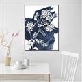Picture of White fower on blue bkg _GroupedProduct_Rectangle_Portrait_Canvas_Framed_