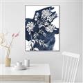 Picture of White fower on blue bkg _GroupedProduct_Rectangle_Portrait_Canvas_Framed_