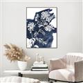 Picture of White fower on blue bkg _GroupedProduct_Rectangle_Portrait_Canvas_Framed_