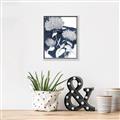 Picture of Hydrangea flower on blue bkg _GroupedProduct_Rectangle_Portrait_Canvas_Framed_