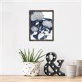 Picture of Hydrangea flower on blue bkg _GroupedProduct_Rectangle_Portrait_Canvas_Framed_