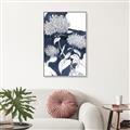 Picture of Hydrangea flower on blue bkg _GroupedProduct_Rectangle_Portrait_Canvas_Framed_