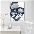 Picture of Hydrangea flower on blue bkg _GroupedProduct_Rectangle_Portrait_Canvas_Framed_