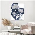 Picture of Hydrangea flower on blue bkg _GroupedProduct_Rectangle_Portrait_Canvas_Framed_