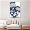 Picture of Hydrangea flower on blue bkg _GroupedProduct_Rectangle_Portrait_Canvas_Framed_