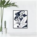 Picture of Blue & White Flower I  _GroupedProduct_Rectangle_Portrait_Canvas_Framed_
