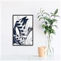 Picture of Blue & white flower II _GroupedProduct_Rectangle_Portrait_Canvas_Framed_