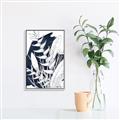 Picture of Blue & white flower II _GroupedProduct_Rectangle_Portrait_Canvas_Framed_