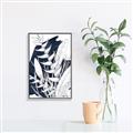 Picture of Blue & white flower II _GroupedProduct_Rectangle_Portrait_Canvas_Framed_