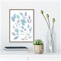 Picture of Blue Leaves IV _GroupedProduct_Rectangle_Portrait_Canvas_Framed_