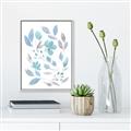Picture of Blue Leaves IV _GroupedProduct_Rectangle_Portrait_Canvas_Framed_