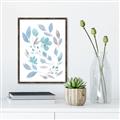 Picture of Blue Leaves IV _GroupedProduct_Rectangle_Portrait_Canvas_Framed_