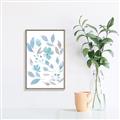 Picture of Blue Leaves IV _GroupedProduct_Rectangle_Portrait_Canvas_Framed_