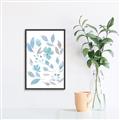 Picture of Blue Leaves IV _GroupedProduct_Rectangle_Portrait_Canvas_Framed_