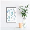 Picture of Blue Leaves IV _GroupedProduct_Rectangle_Portrait_Canvas_Framed_