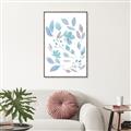 Picture of Blue Leaves IV _GroupedProduct_Rectangle_Portrait_Canvas_Framed_