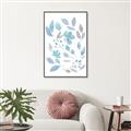 Picture of Blue Leaves IV _GroupedProduct_Rectangle_Portrait_Canvas_Framed_