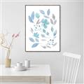 Picture of Blue Leaves IV _GroupedProduct_Rectangle_Portrait_Canvas_Framed_