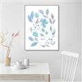 Picture of Blue Leaves IV _GroupedProduct_Rectangle_Portrait_Canvas_Framed_