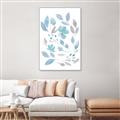 Picture of Blue Leaves IV _GroupedProduct_Rectangle_Portrait_Canvas_Framed_