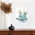 Picture of Teal Shoe Garden  _GroupedProduct_Rectangle_Portrait_Unframed_Print_Only_