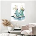 Picture of Teal Shoe Garden  _GroupedProduct_Rectangle_Portrait_Unframed_Print_Only_