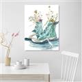 Picture of Teal Shoe Garden  _GroupedProduct_Rectangle_Portrait_Unframed_Print_Only_
