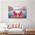 Picture of Red Muskoka Chairs _GroupedProduct_Rectangle_Landscape_Unframed_Print_Only_