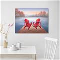 Picture of Red Muskoka Chairs _GroupedProduct_Rectangle_Landscape_Unframed_Print_Only_